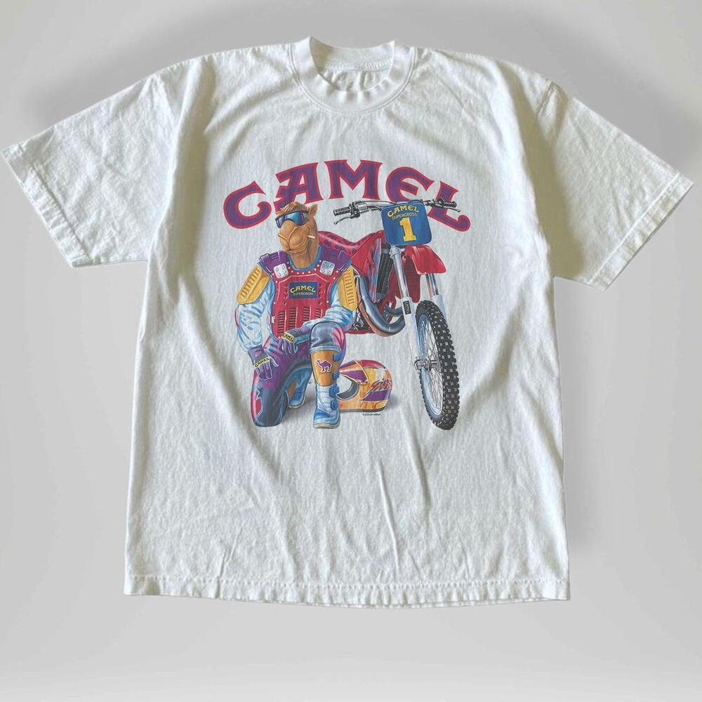 Style Joe Camel Motocross Supercross Racing Bike Cigarette T Shirt